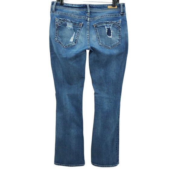 Buckle Black Jeans Bootcut  Womens Size 28 x 32 Mid Rise Med Wash Blue Denim - Picture 2 of 13